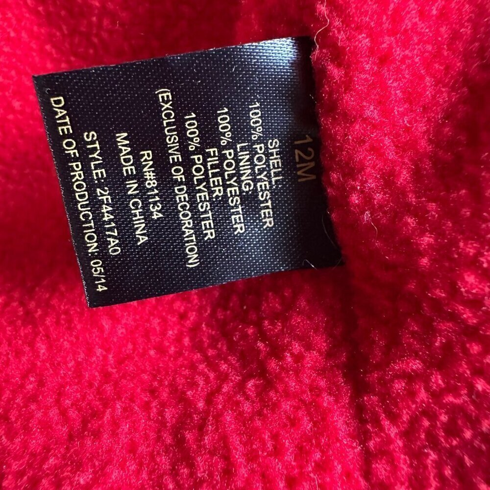 pacific trail jacket boys size 12M fleece lined hooded red black - Picture 11 of 11